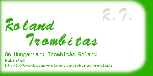 roland trombitas business card
