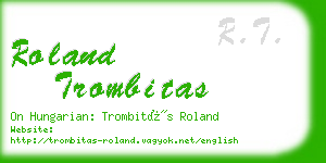 roland trombitas business card